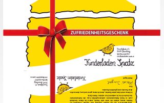 Guehs Werbemedien - Print, Messe, Flyer, Kinderladen-Spatz, in, Ingolstadt, Regensburg, Straubing