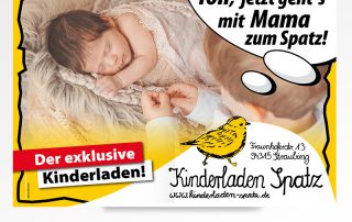 Guehs Werbemedien - Print, Messe, Flyer, Kinderladen-Spatz, in, Ingolstadt, Regensburg, Straubing