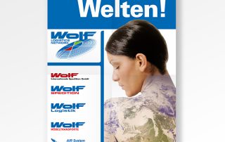Guehs Werbemedien - Wolf Logistics, Visitenkarten, in, Ingolstadt, Regensburg, Straubing