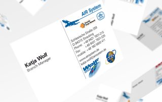 Guehs Werbemedien - Wolf Logistics, Visitenkarten, in, Ingolstadt, Regensburg, Straubing